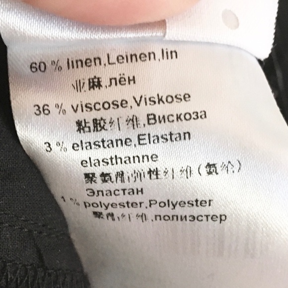 Marc Cain Women’s Dress Pants Pinstripe Metallic Linen Viscose blend Pockets 12 - Picture 12 of 14